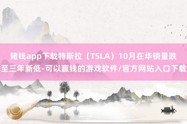 赌钱app下载特斯拉（TSLA）10月在华销量跌至三年新低-可以赢钱的游戏软件/官方网站入口下载